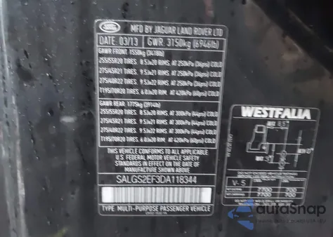 2013 Land Rover Range Rover Supercharged z USA, uszkodzony, nr VIN SALGS2EF3DA118344